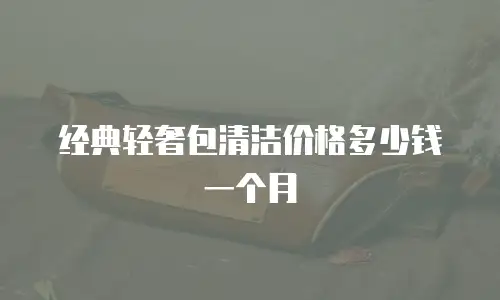 经典轻奢包清洁价格多少钱一个月