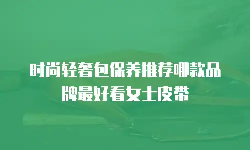 时尚轻奢包保养推荐哪款品牌最好看女士皮带
