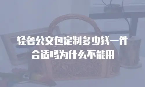 轻奢公文包定制多少钱一件合适吗为什么不能用
