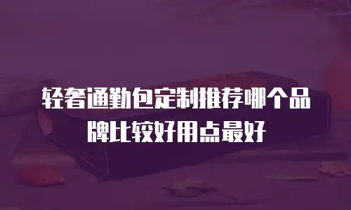 轻奢通勤包定制推荐哪个品牌比较好用点最好
