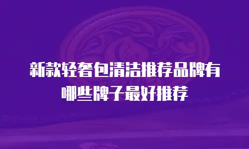 新款轻奢包清洁推荐品牌有哪些牌子最好推荐