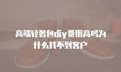 高端轻奢包diy费用高吗为什么找不到客户