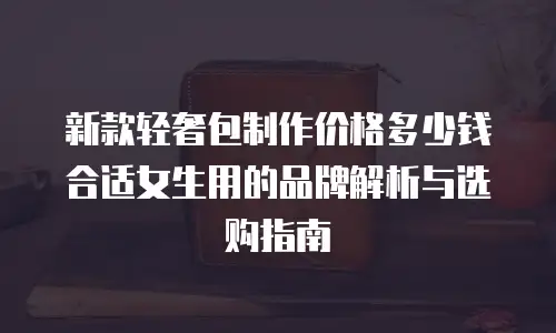 新款轻奢包制作价格多少钱合适女生用的品牌解析与选购指南