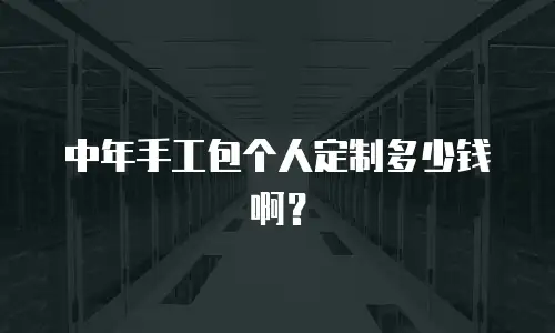 中年手工包个人定制多少钱啊？