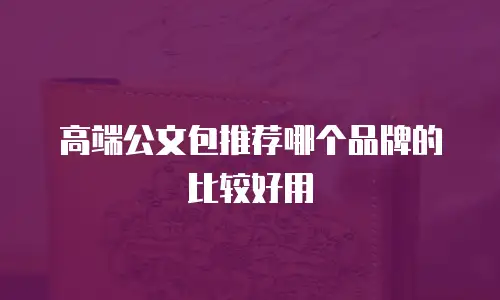 高端公文包推荐哪个品牌的比较好用