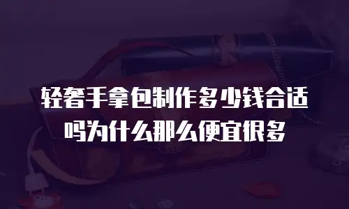 轻奢手拿包制作多少钱合适吗为什么那么便宜很多