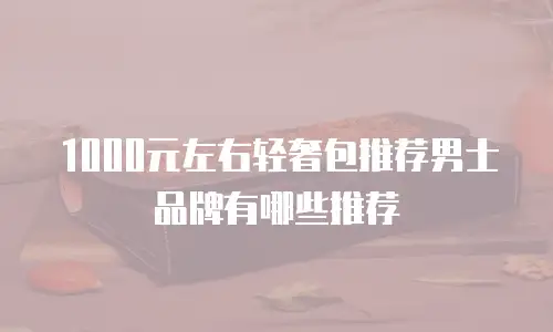 1000元左右轻奢包推荐男士品牌有哪些推荐