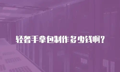 轻奢手拿包制作多少钱啊？