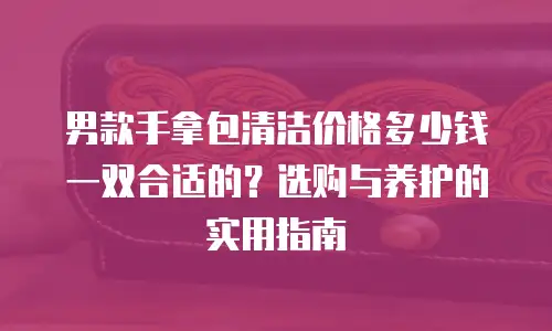 男款手拿包清洁价格多少钱一双合适的？选购与养护的实用指南