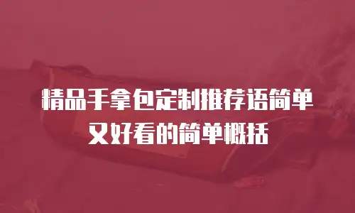 精品手拿包定制推荐语简单又好看的简单概括