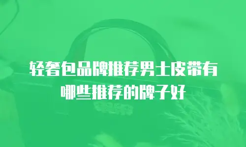 轻奢包品牌推荐男士皮带有哪些推荐的牌子好