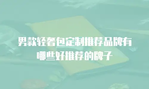 男款轻奢包定制推荐品牌有哪些好推荐的牌子