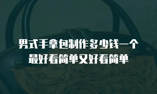 男式手拿包制作多少钱一个最好看简单又好看简单
