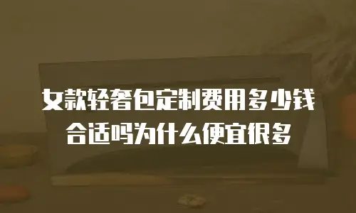 女款轻奢包定制费用多少钱合适吗为什么便宜很多