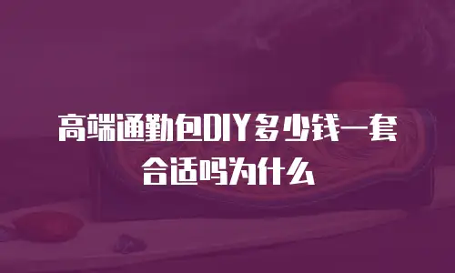 高端通勤包DIY多少钱一套合适吗为什么