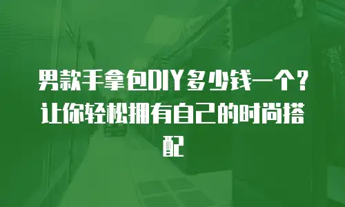 男款手拿包DIY多少钱一个？让你轻松拥有自己的时尚搭配