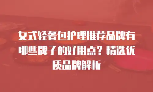 女式轻奢包护理推荐品牌有哪些牌子的好用点？精选优质品牌解析