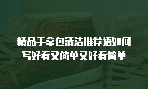 精品手拿包清洁推荐语如何写好看又简单又好看简单