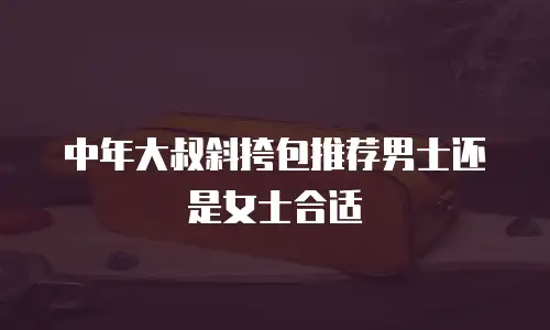 中年大叔斜挎包推荐男士还是女士合适