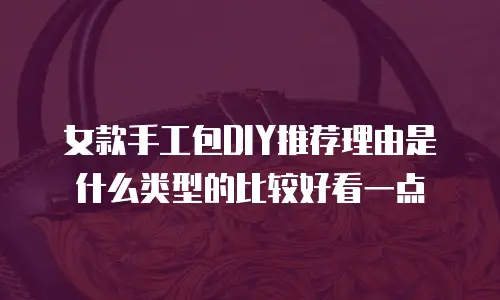 女款手工包DIY推荐理由是什么类型的比较好看一点