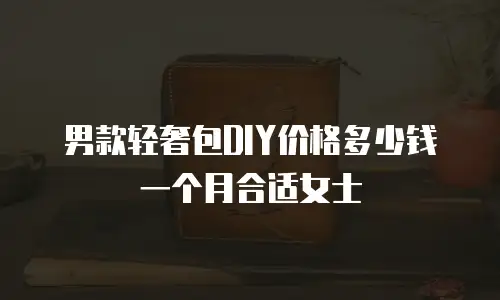 男款轻奢包DIY价格多少钱一个月合适女士