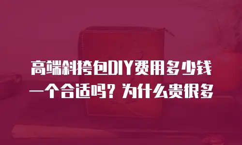 高端斜挎包DIY费用多少钱一个合适吗？为什么贵很多