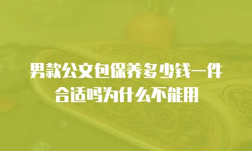 男款公文包保养多少钱一件合适吗为什么不能用