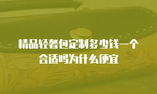 精品轻奢包定制多少钱一个合适吗为什么便宜