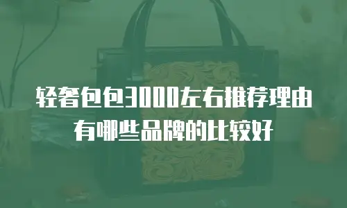 轻奢包包3000左右推荐理由有哪些品牌的比较好