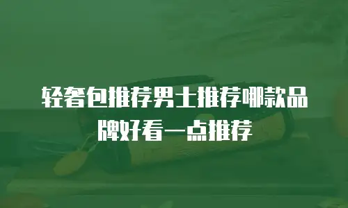 轻奢包推荐男士推荐哪款品牌好看一点推荐