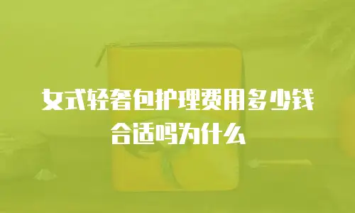 女式轻奢包护理费用多少钱合适吗为什么