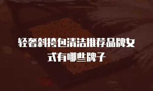 轻奢斜挎包清洁推荐品牌女式有哪些牌子