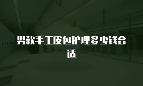 男款手工皮包护理多少钱合适