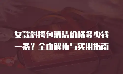 女款斜挎包清洁价格多少钱一条？全面解析与实用指南