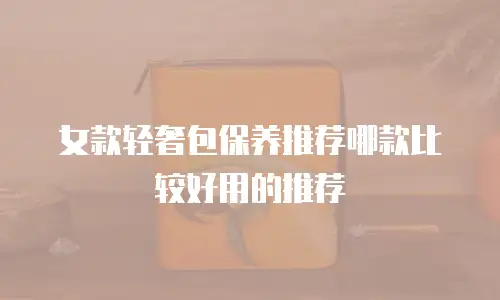 女款轻奢包保养推荐哪款比较好用的推荐