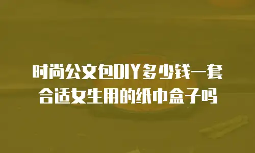 时尚公文包DIY多少钱一套合适女生用的纸巾盒子吗