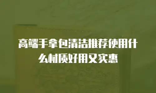 高端手拿包清洁推荐使用什么材质好用又实惠