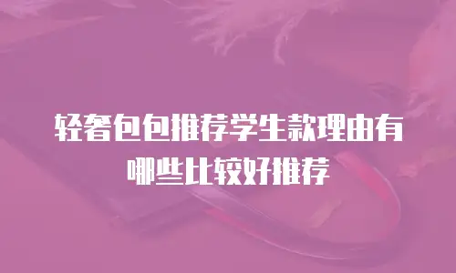 轻奢包包推荐学生款理由有哪些比较好推荐