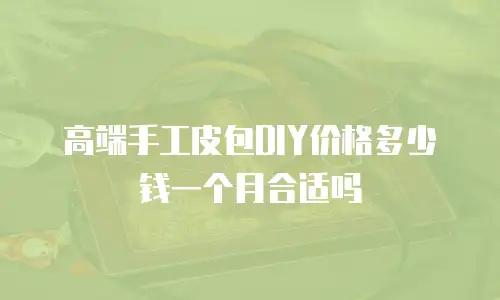 高端手工皮包DIY价格多少钱一个月合适吗