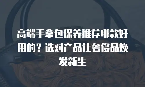 高端手拿包保养推荐哪款好用的？选对产品让奢侈品焕发新生