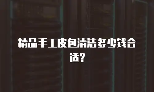 精品手工皮包清洁多少钱合适？