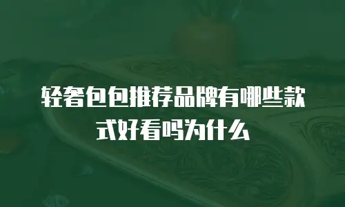 轻奢包包推荐品牌有哪些款式好看吗为什么