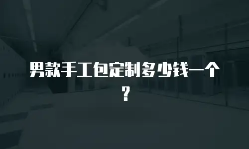 男款手工包定制多少钱一个？