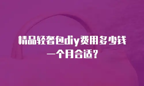 精品轻奢包diy费用多少钱一个月合适？