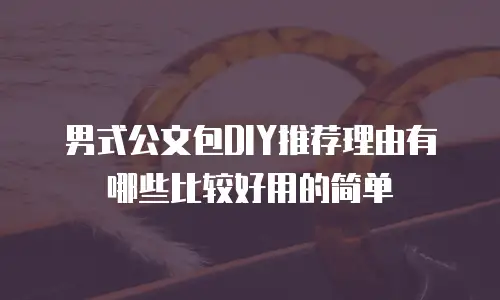 男式公文包DIY推荐理由有哪些比较好用的简单