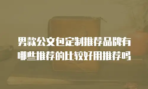 男款公文包定制推荐品牌有哪些推荐的比较好用推荐吗