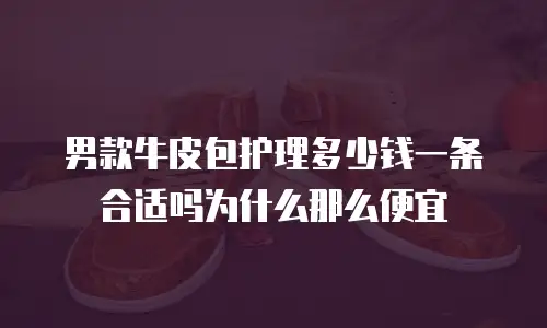 男款牛皮包护理多少钱一条合适吗为什么那么便宜