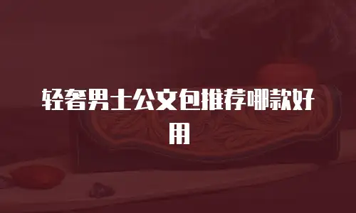 轻奢男士公文包推荐哪款好用