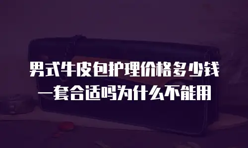 男式牛皮包护理价格多少钱一套合适吗为什么不能用