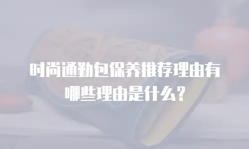 时尚通勤包保养推荐理由有哪些理由是什么？
